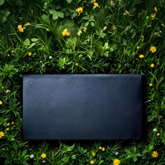 24x12x3 Black Granite Flat Headstone – Deep Sandblasted Engraving, No Lasering